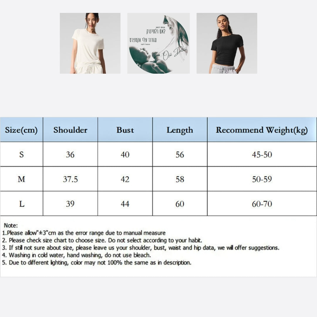 חולצות נשים ALO – עיצוב יוגה איכותי ומידות מותאמות