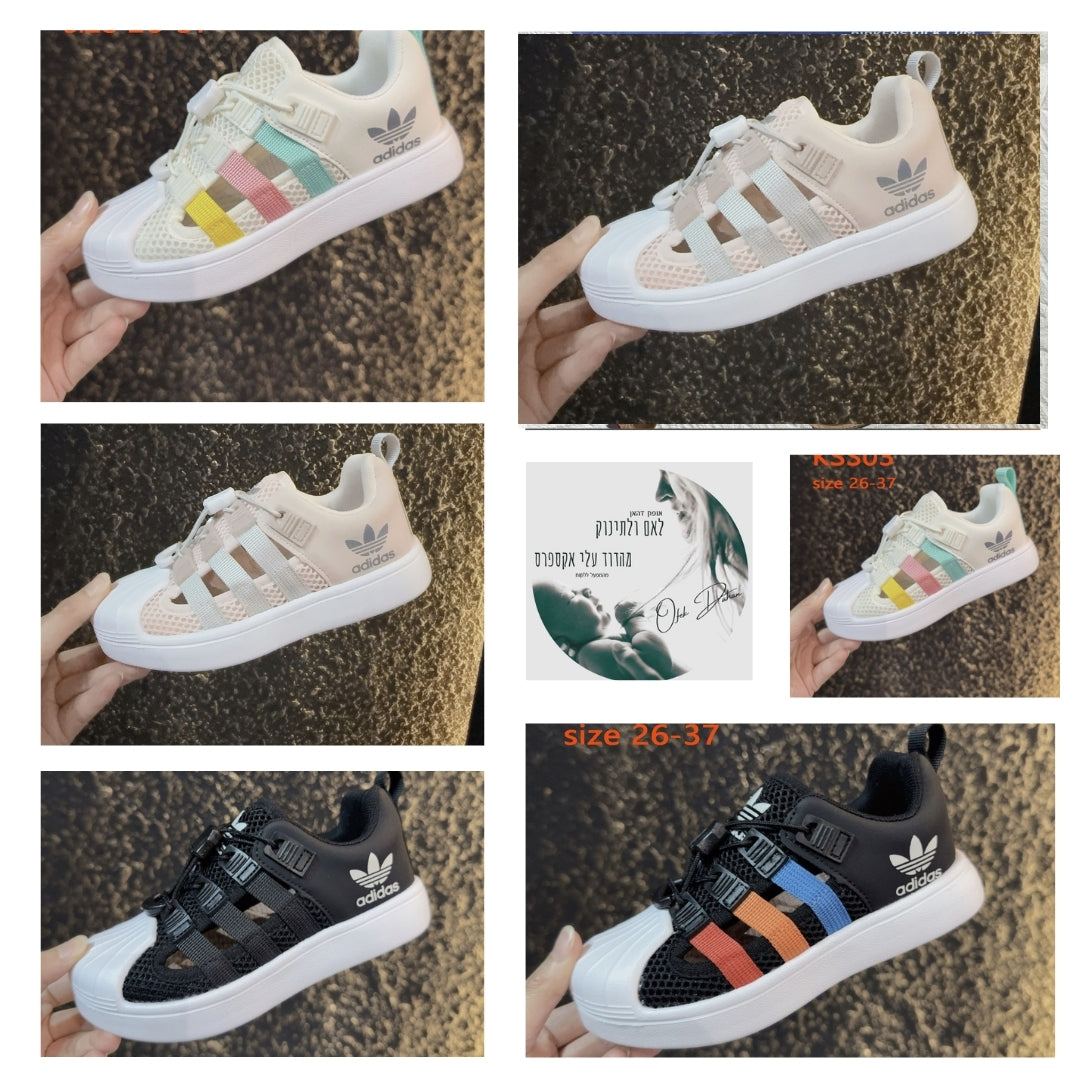 סנדלי AD לילדים סופרסטאר – 4 צבעים במידות 26-37, קולקציית קיץ 2025!