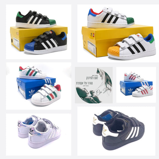 נעלי ילדים Adidas Superstar ללא שרוכים – 13 דגמים ומידות 22-36 בקישור מיוחד