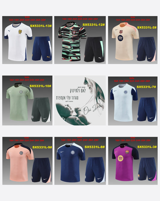 חזרנו לדוד! סטים חליפות אימון כדורגל 2025 – ריאל מדריד, ברצלונה ועוד לכל המשפחה!