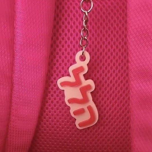 מחזיק מפתחות צבעוני עם אפשרות לחריטת שם בעברית – מתארגנים מראש ללימודים 2025/6