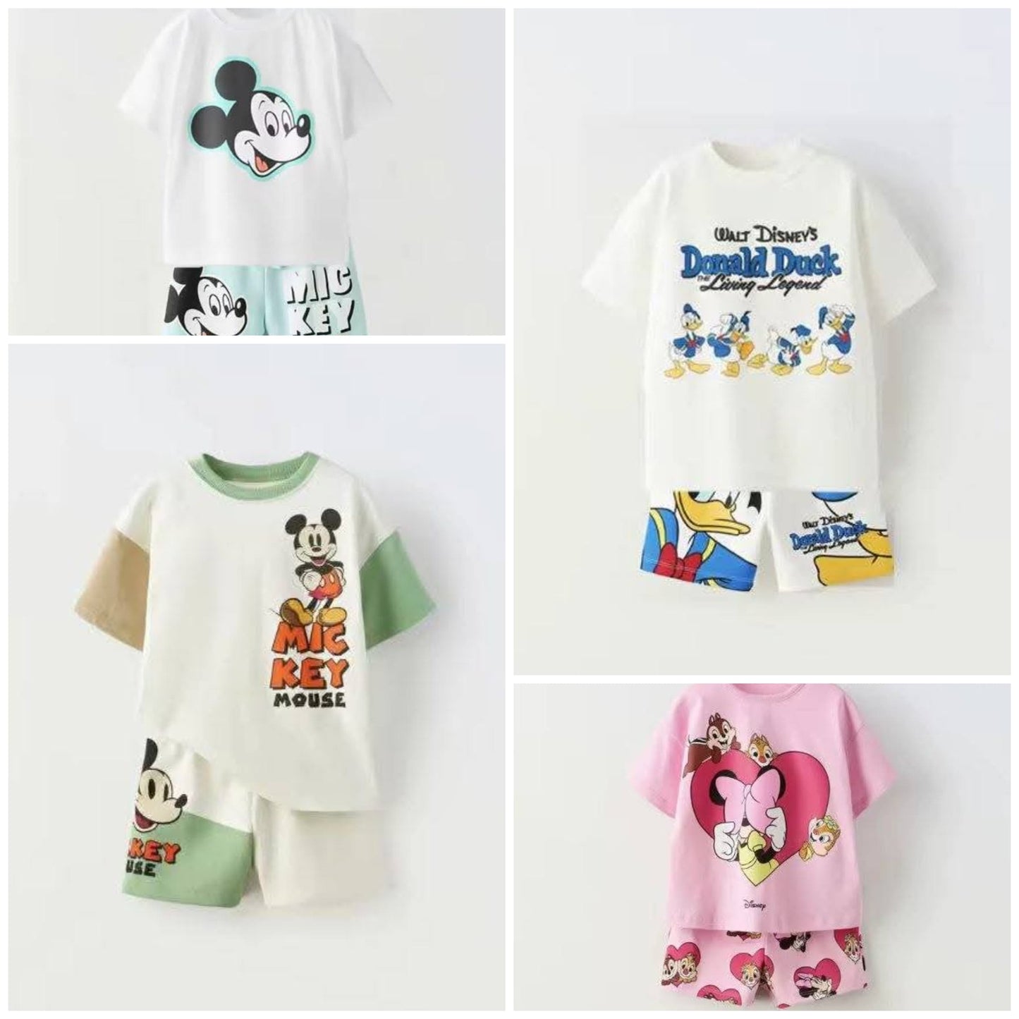 ביגוד ילדים קיץ 2025 – חולצה ומכנס דיסני במבחר מידות