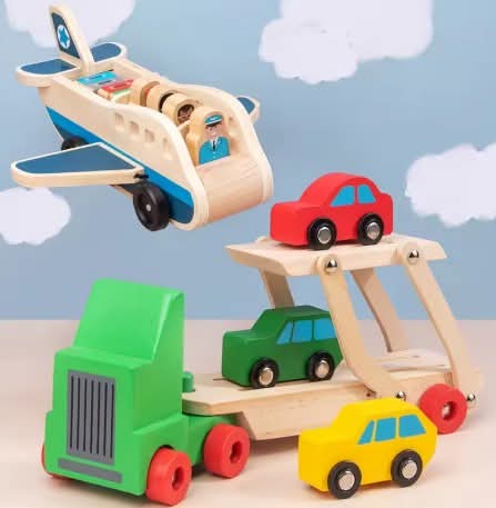 משחקים 2025 מהדוד – משאית מובילה, מטוס ומכוניות עץ במבצע מדהים!