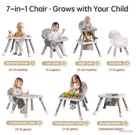 משלוח חינם מישראל – כסא אוכל 7 ב-1 מהמחסן החדש ללא מיסוי נוסף