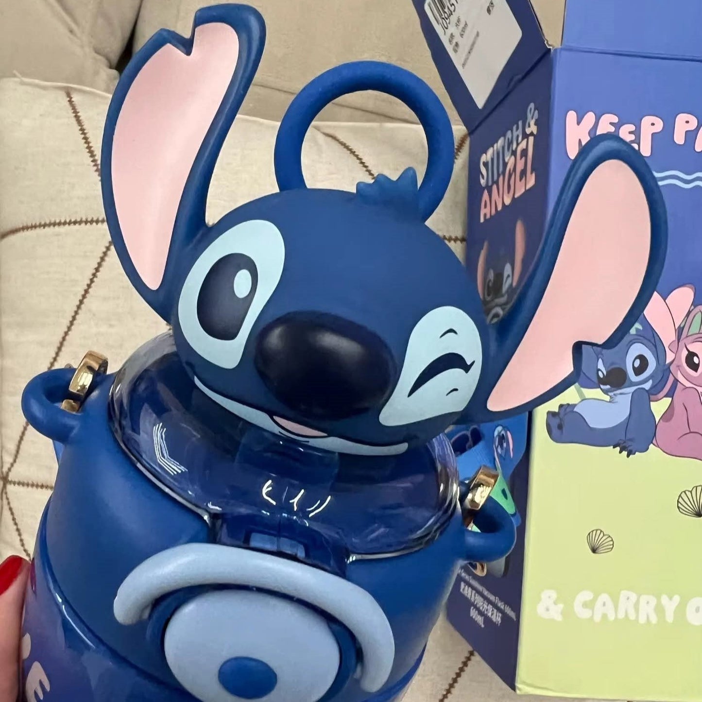 בקבוק נירוסטה שומר קור עם קש סיליקון סטיץ