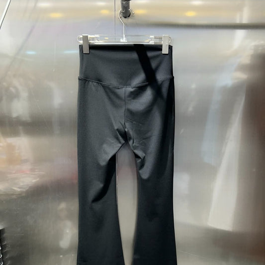 מכנסי יוגה נשים בגזרה גבוהה ורחבה בד נושם