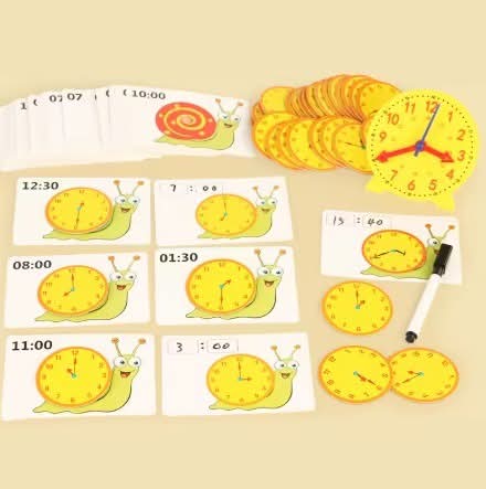 משחק למידה ללימוד קריאת שעון מחוגים לילדים