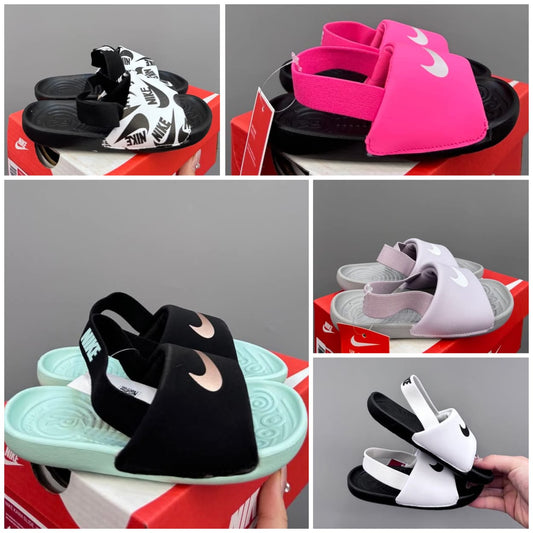 כפכפי ילדים לקיץ לנ boys דגם D250222 – סנדלי חוף שטוחים מעור PU עם רפידת PU