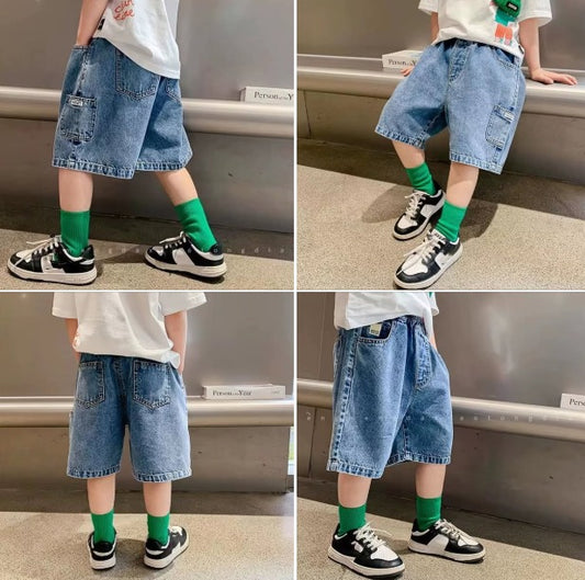 זמן קיץ 2025: ג'ינס אוברסייז לילדים בגיל 2-12