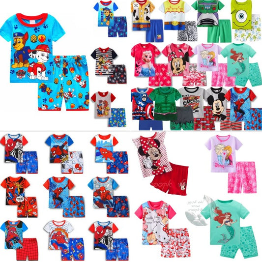 מבצע חסכונות מוקדמים לקיץ - פיג'מות כותנה עם דמויות אהובות לילדים 1-7 שנים!
