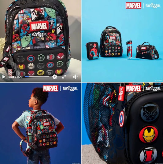 סופר דיל בדיוק בזמן! תיק בית ספר Smiggle MARVEL כולל אביזרים איכותיים