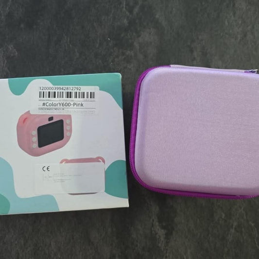 מצלמת ילדים עם הדפסת תמונות, וידאו, כרטיס זיכרון ודיסק און קיי