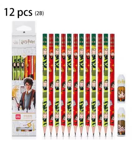 סט עפרונות הארי פוטר עם כיסויים לשמירה על החוד
