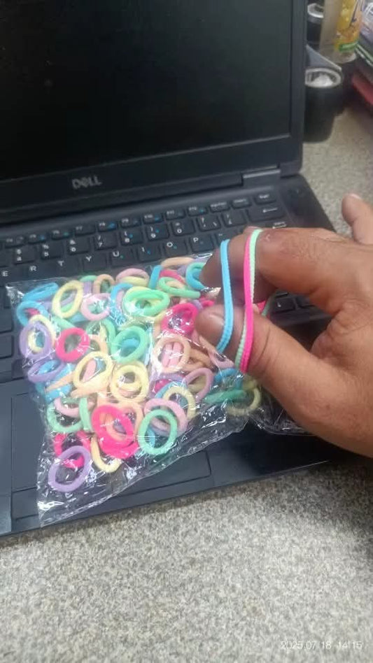 גומיות שיער קטנות 200 יחידות – אביזרי שיער 2025