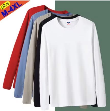 חולצת טי כותנה שרוול ארוך לגברים ונוער – סגנון חורף 2026