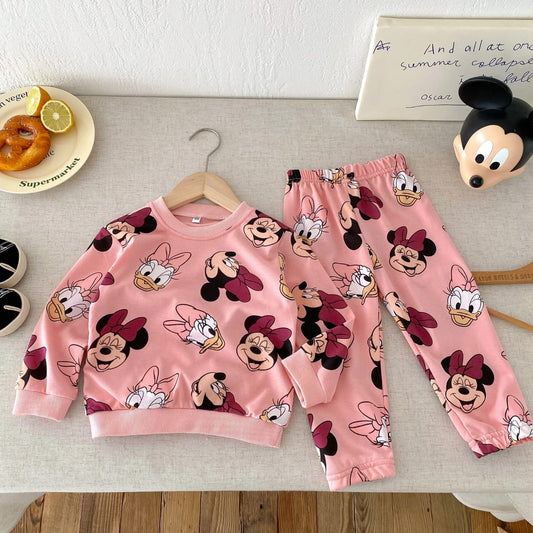 סט פרנץ' טרי עם הדפס דיסני למעבר וחורף