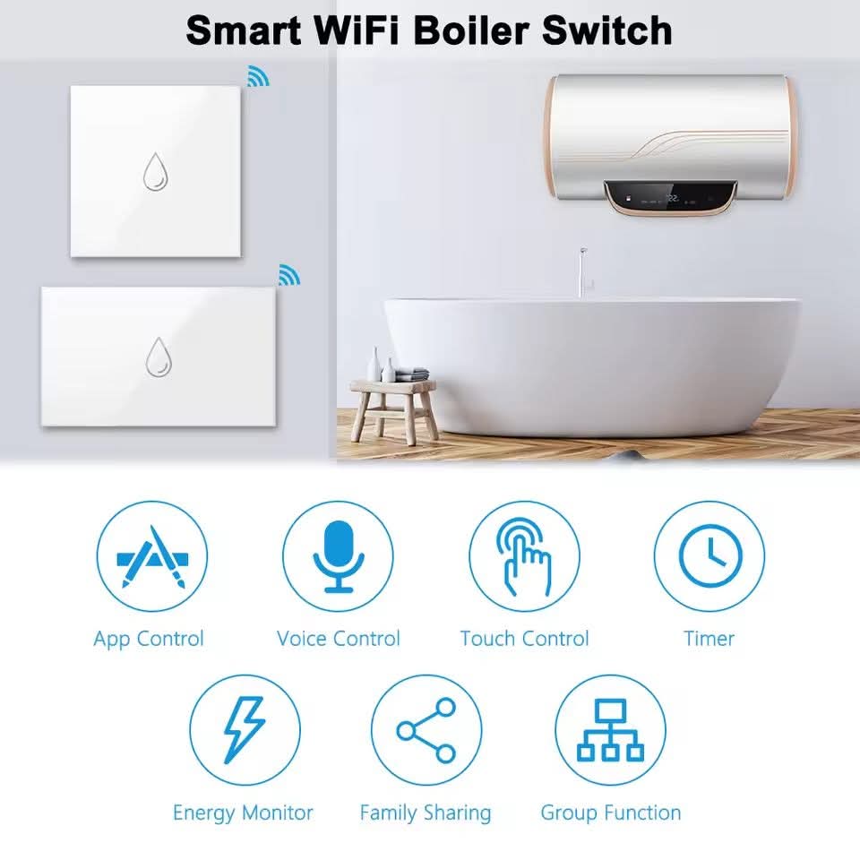 מתג DortTap WiFi לדוד – שליטה מרחוק באפליקציית Tuya Smart Life, התקנה קלה וחיסכון באנרגיה