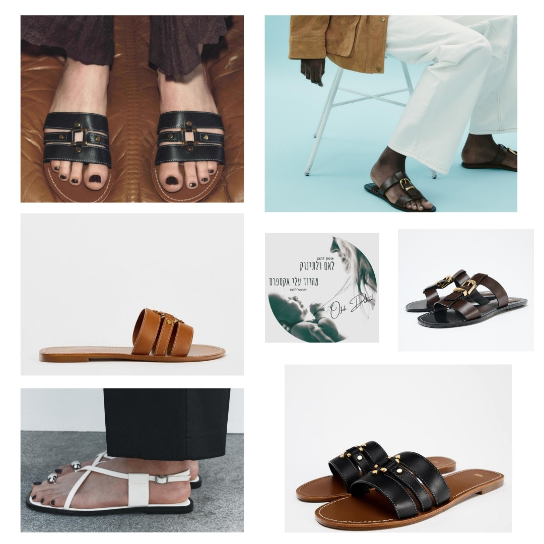 סנדלי נשים ZARA – קולקציית קיץ 2025, 8 צבעים במידות 36-42!