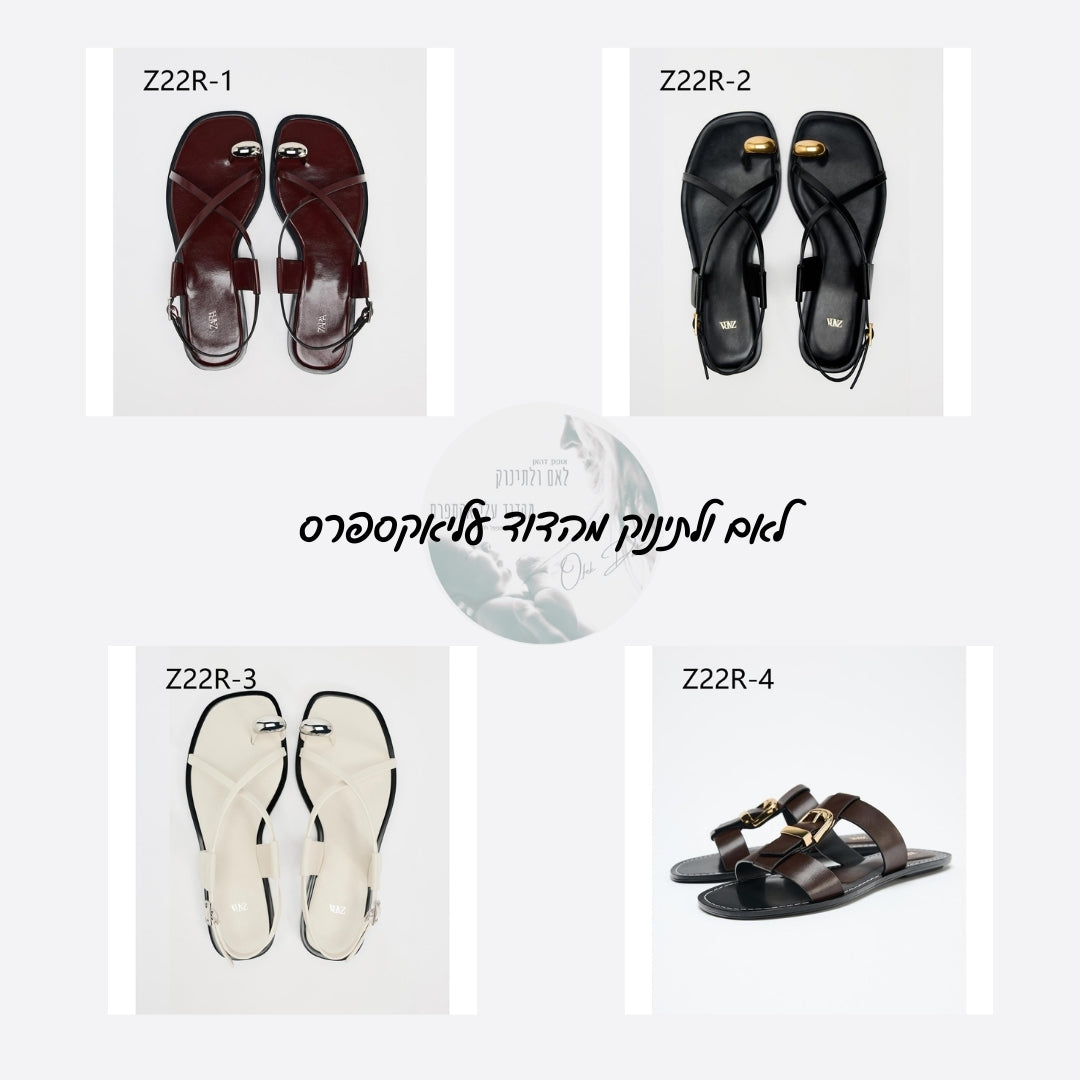 סנדלי נשים ZARA – קולקציית קיץ 2025, 8 צבעים במידות 36-42!