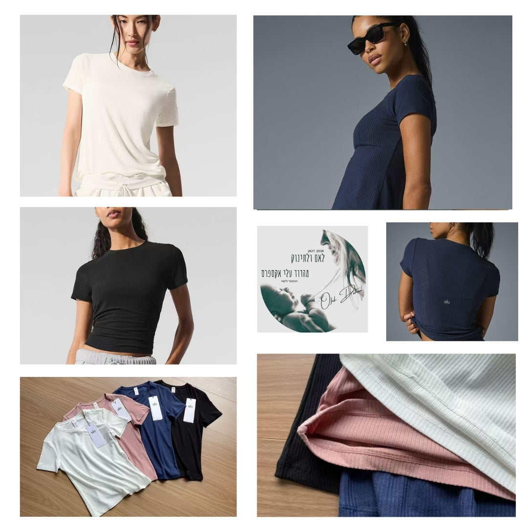 חולצות נשים ALO – עיצוב יוגה איכותי ומידות מותאמות