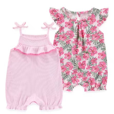 סט זוג אוברולים מוששששלמים לתינוקות במידות 0-12 חודשים + סנדלים בהתאמה מדויקת – קולקציית קיץ 2025