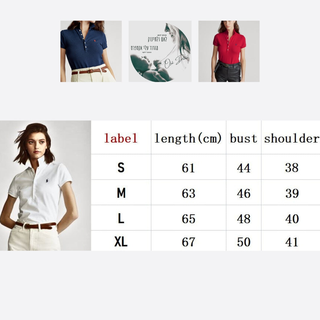 חדש בדוד: חולצות POLO Ralph Lauren לנשים ונערות במידות S-XL