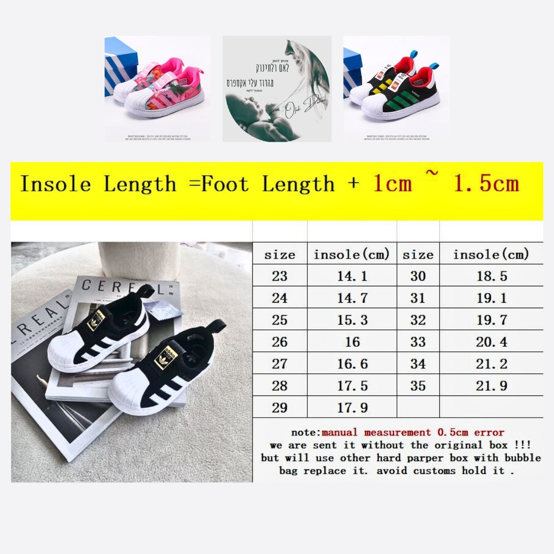 חדש בדוד: נעלי AD לילדים וקטנטנים לקיץ – 15 צבעים, מידות 23-35