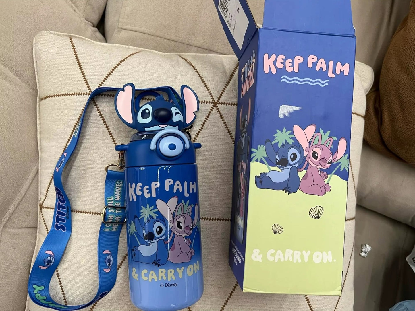 חסכונות לעונת השמש 🌞🔥 - בקבוק נירוסטה שומר קור סטיץ 💙💙💙