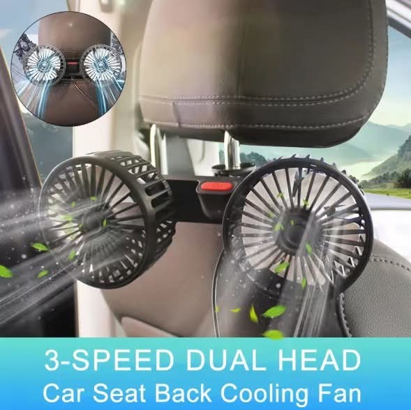 מאוורר USB כפול לרכב – לא לחכות למזגן! אביזרי קיץ 2025 מהדוד, קחו את הקיץ ברוגע