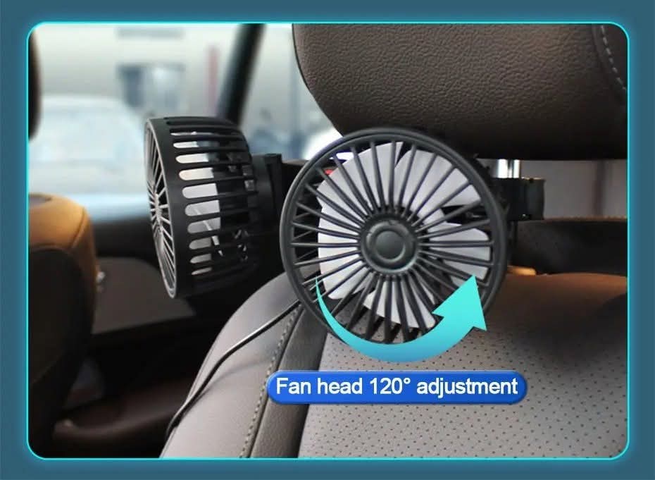 מאוורר USB כפול לרכב – לא לחכות למזגן! אביזרי קיץ 2025 מהדוד, קחו את הקיץ ברוגע
