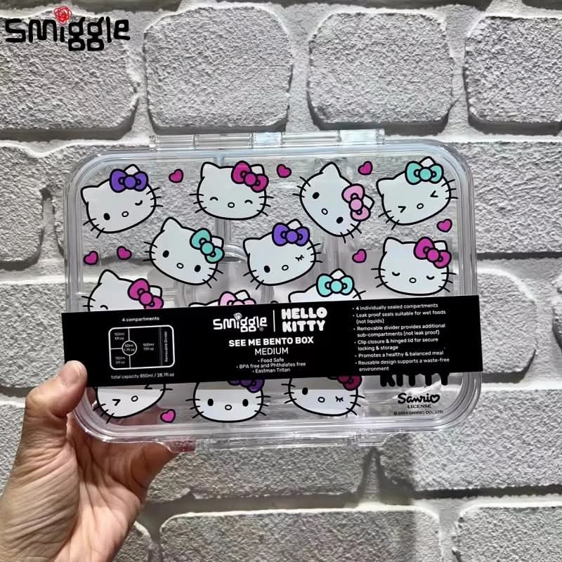 קופסאות אוכל שקופות עם 4 תאים Smiggle אוסטרליה