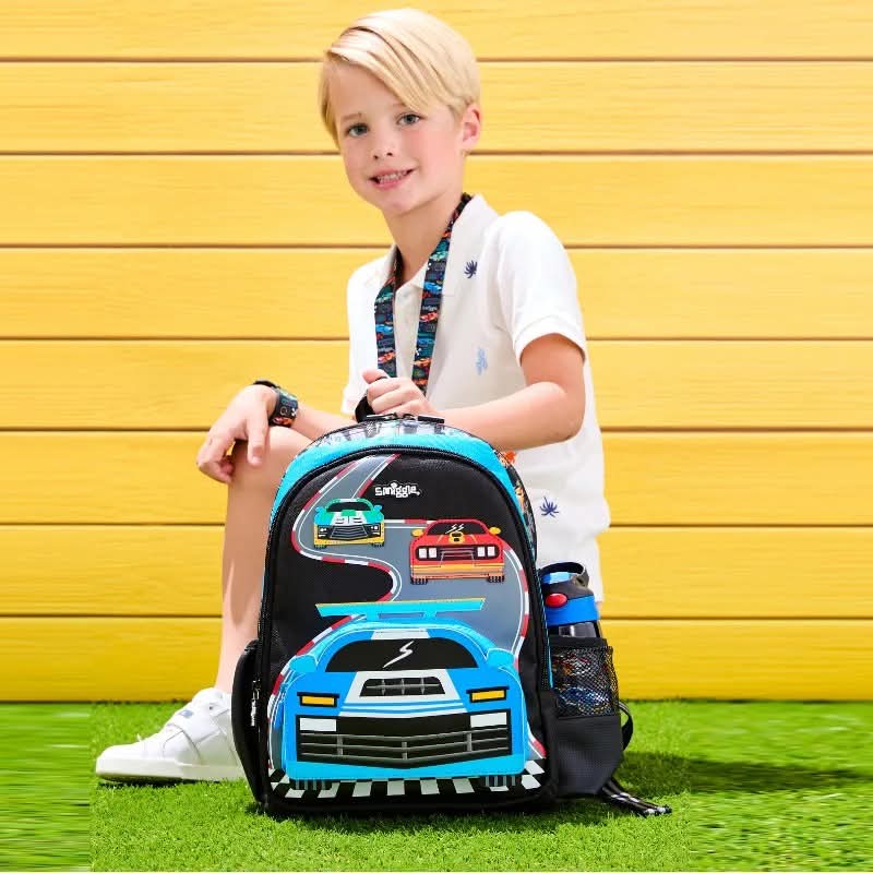 תיק גן לילדים Smiggle מכוניות מרוץ