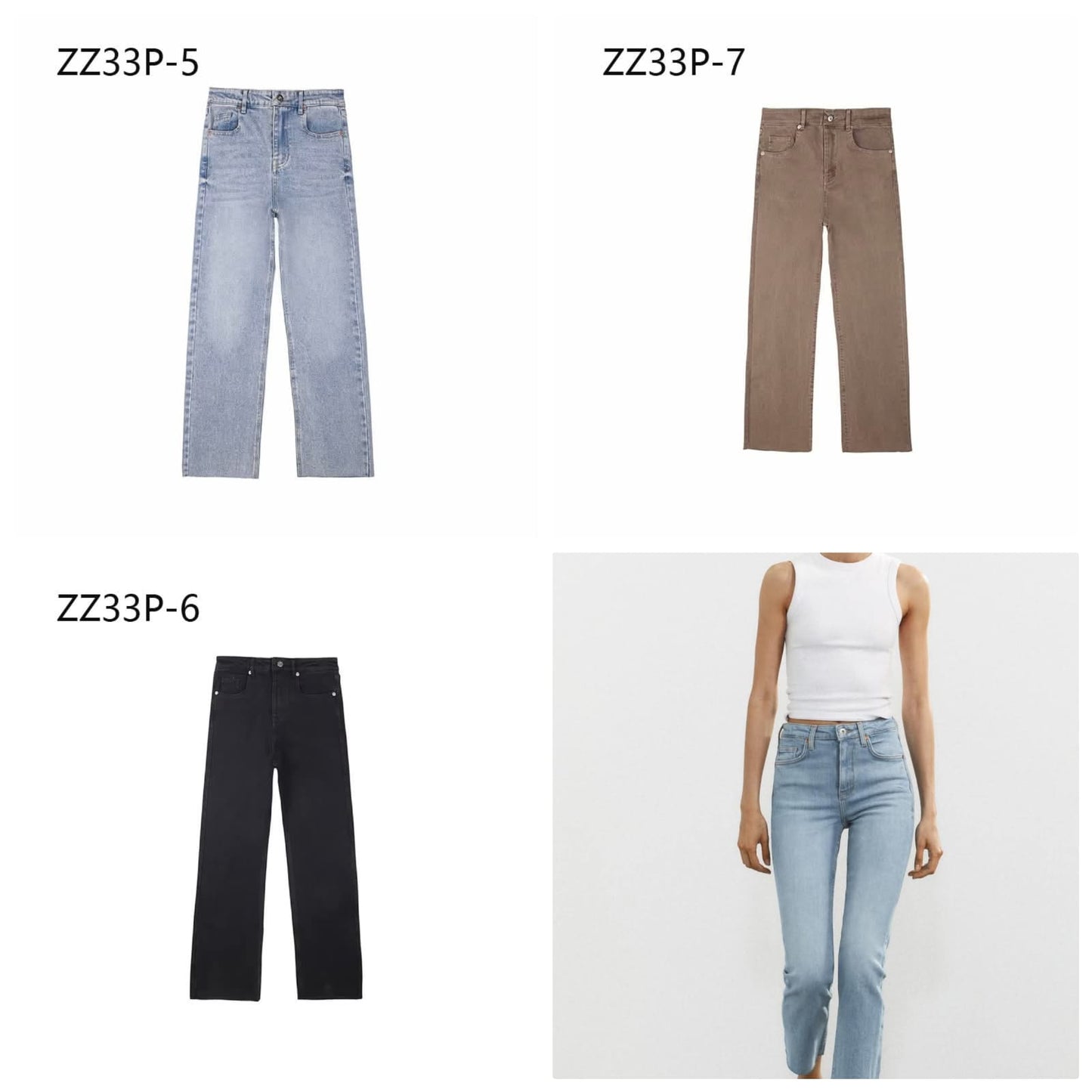 ג'ינס נשים איכותי ZARA – 7 צבעים