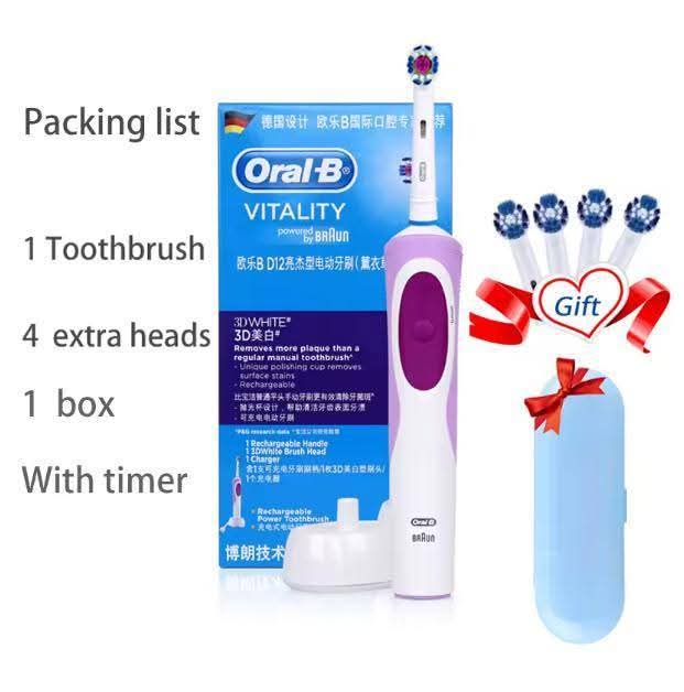 מברשת שיניים חשמלית Oral-B למבוגרים ונוער – תואם שקע ישראלי