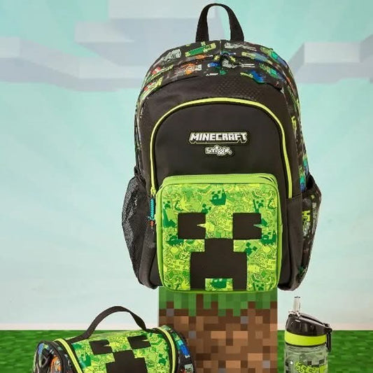 תיק בית ספר וגן Smiggle בעיצוב Minecraft – סט חזרה ללימודים איכותי