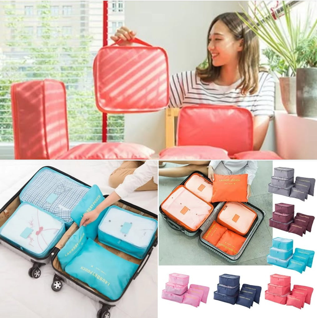 סט 6 נרתיקים לארגון מזוודה – 59% הנחה! פתרון מושלם לטיסות קיץ 2025