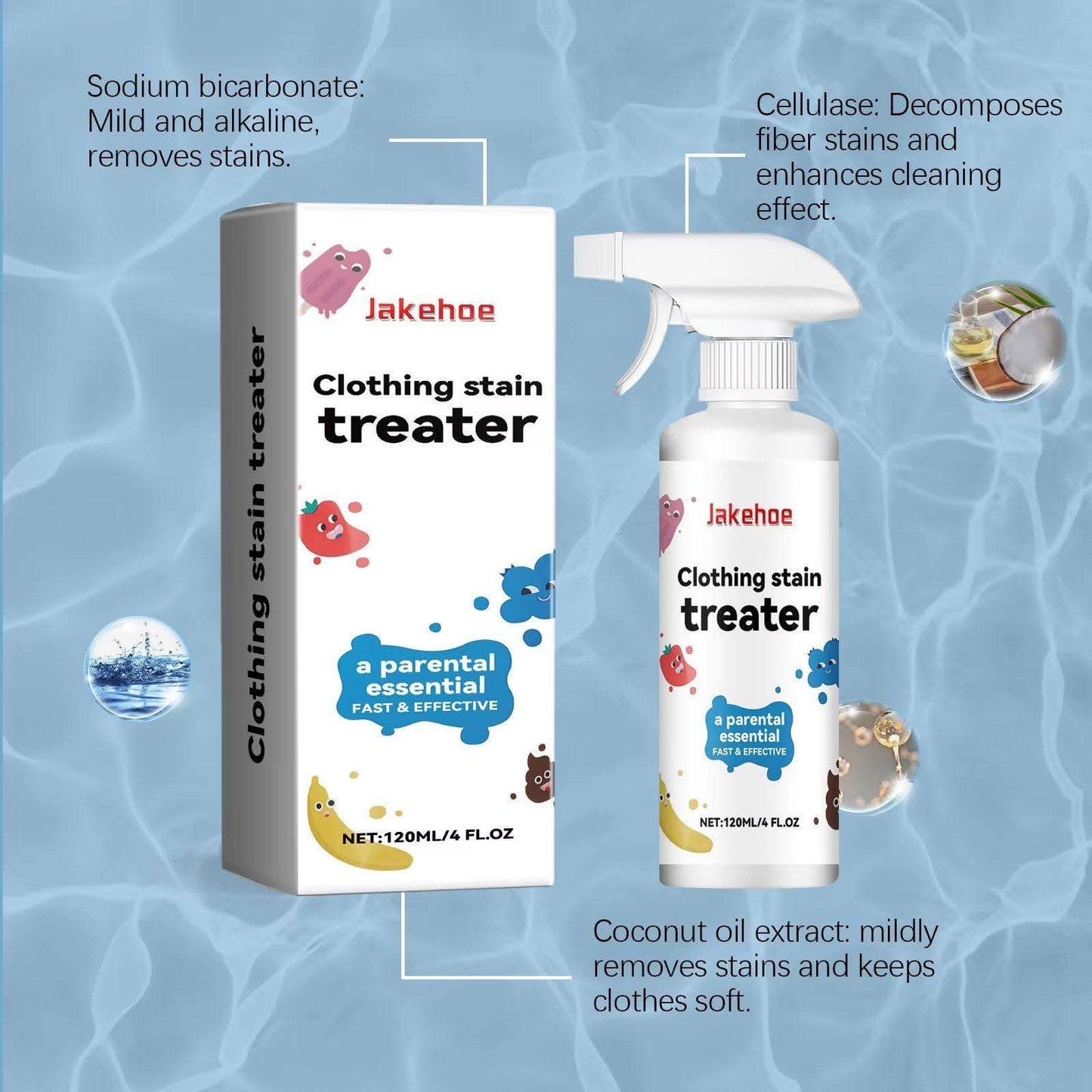 מסיר כתמים עוצמתי לניקוי מהיר ויעיל