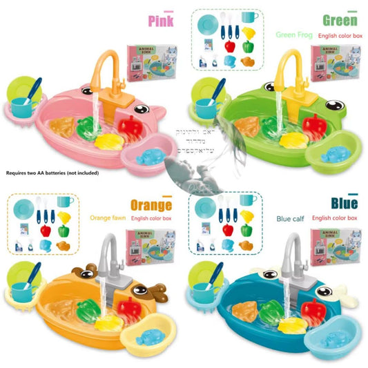 כיור משחק עם ברז מים אמיתיים לילדים