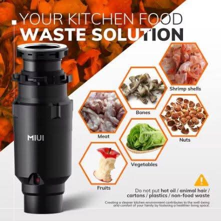 טוחן אשפה למטבח MIUI S55 התקנה קלה