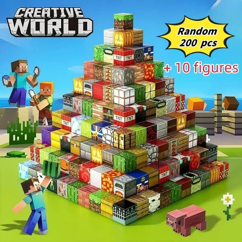 ערכת קוביות מגנט Minecraft עמידות למים