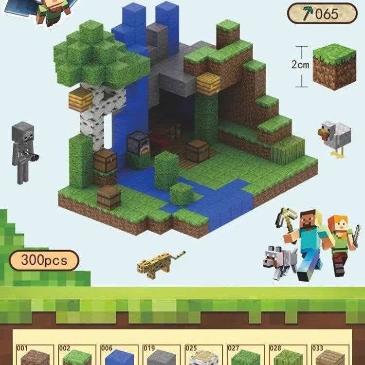 ערכת קוביות מגנט Minecraft עמידות למים