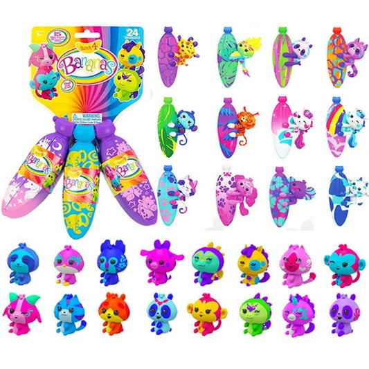 משחק בננות עם בובות חיות אצבע