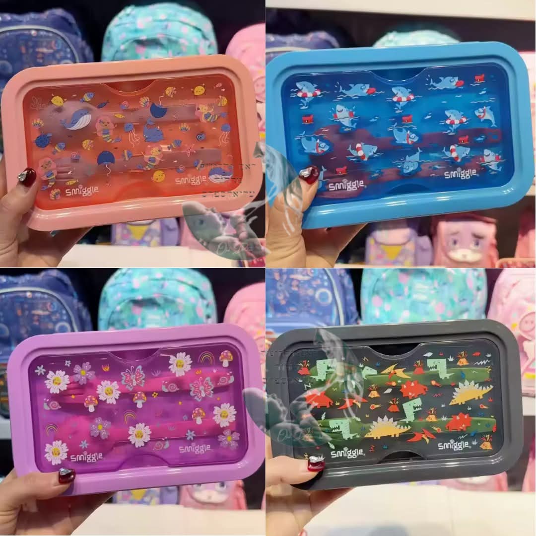 קופסאות אוכל Smiggle אטומות עם 3 תאים לחופשה וללימודים
